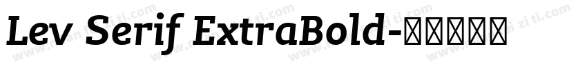 Lev Serif ExtraBold字体转换
